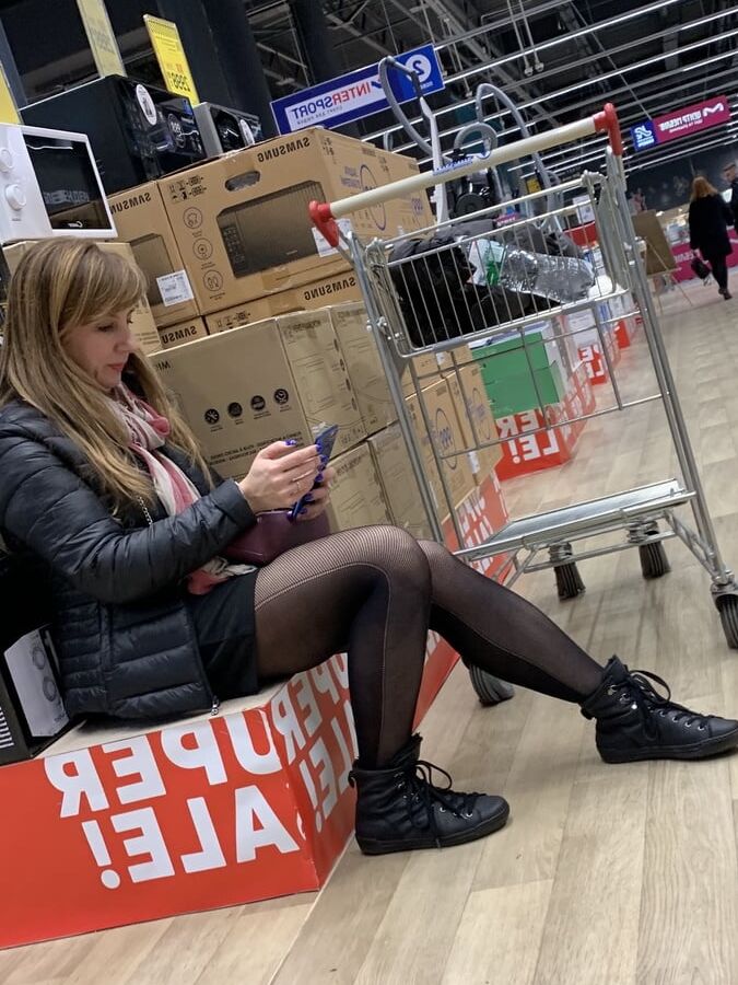 Lady beauty foot in pantyhose
