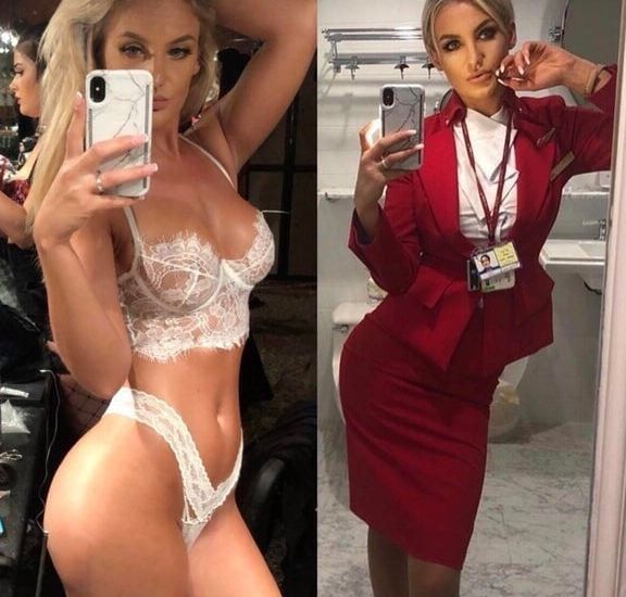 dressed undressed stewardesses