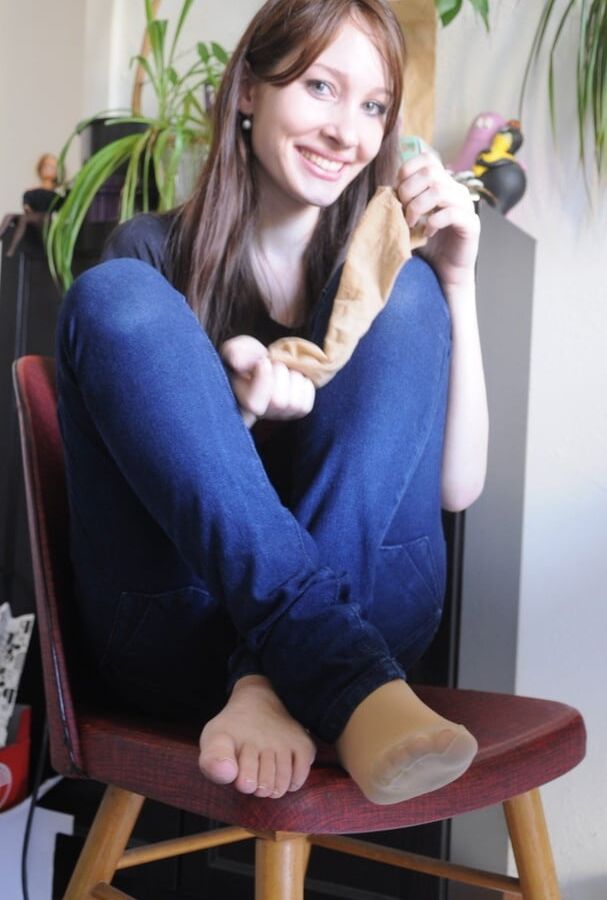 Beautiful Brunette with Stinky Feet