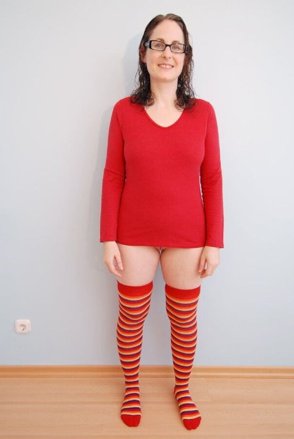 Horny geek at home