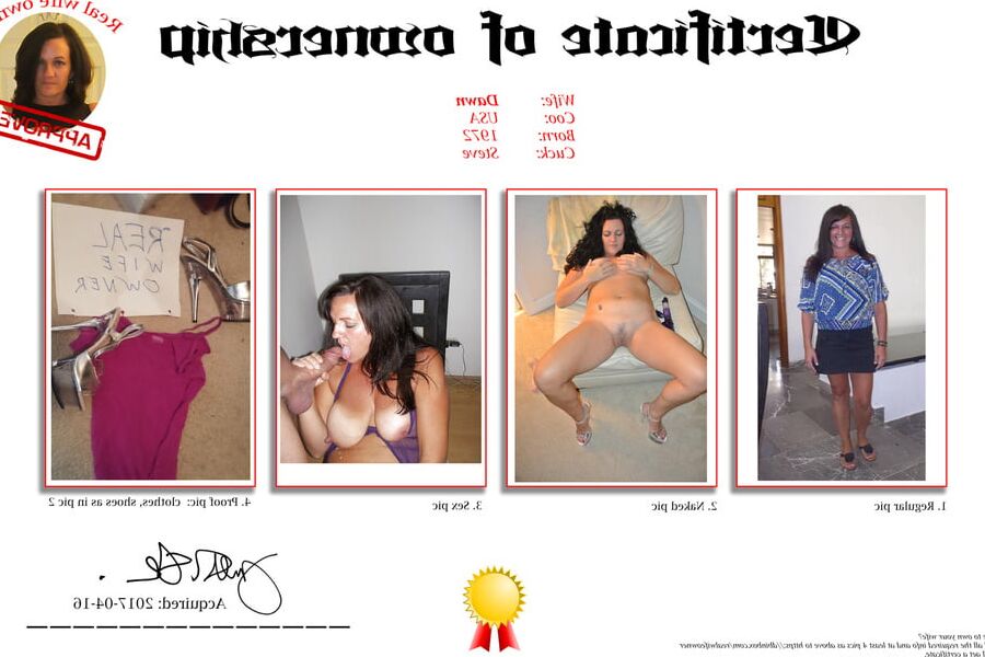 Slut Certifacte of Ownership