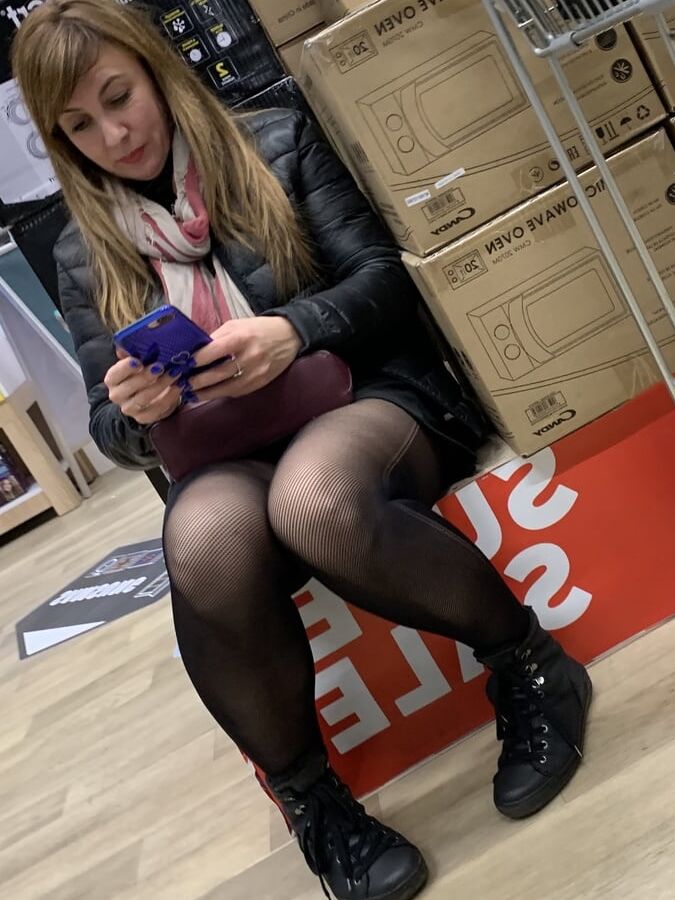 Lady beauty foot in pantyhose