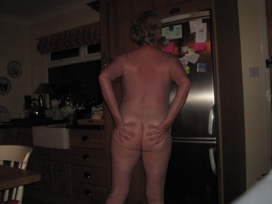 . Mature English wife poses for hubby