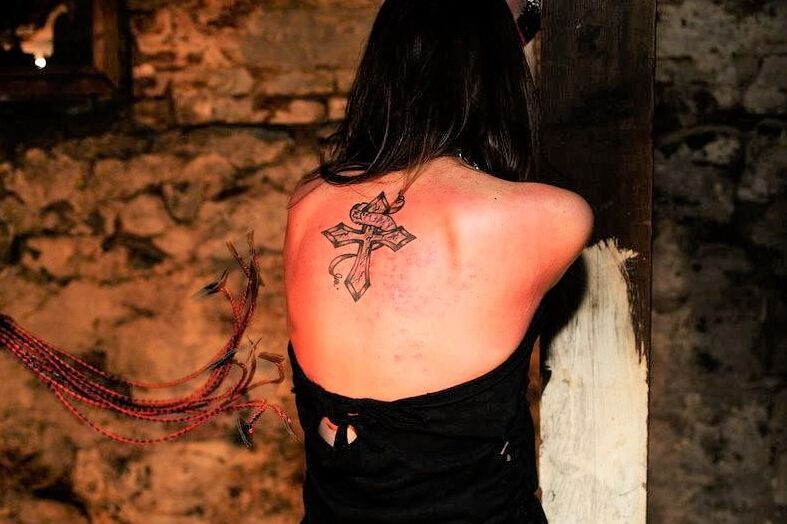 Back flogging for her girlfriend