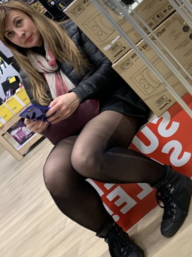 Lady beauty foot in pantyhose