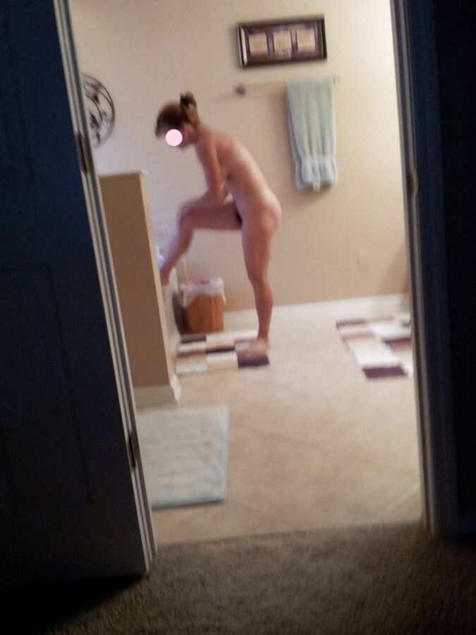 My wife after showering!