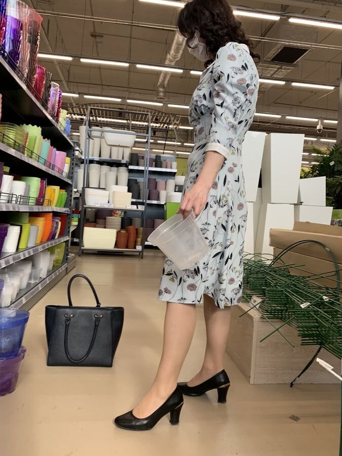 Sexy lady upskirt pantyhose