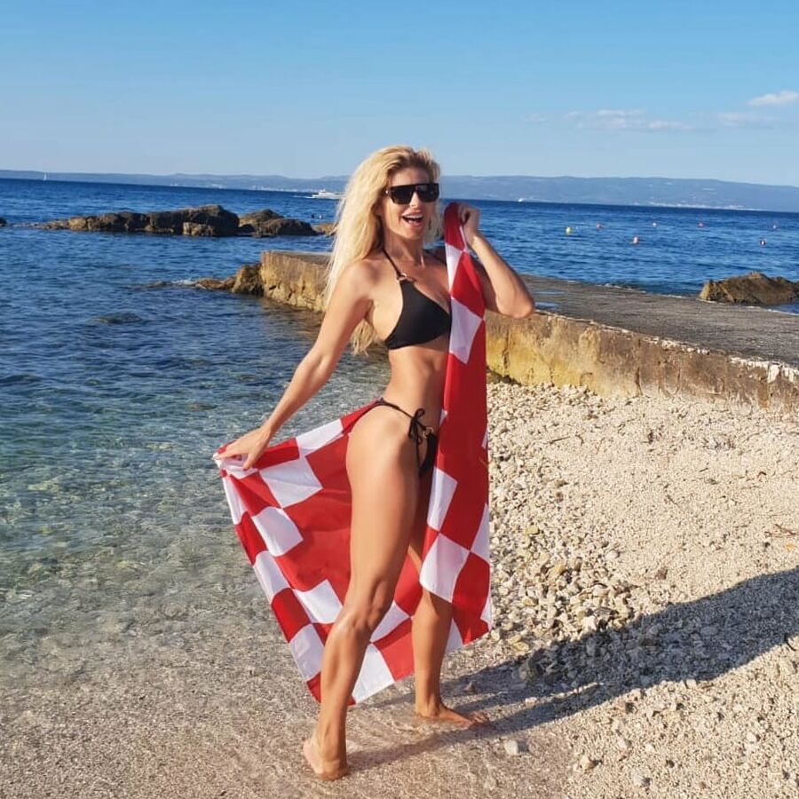 fitness trainer former miss croatia renata blonde milf