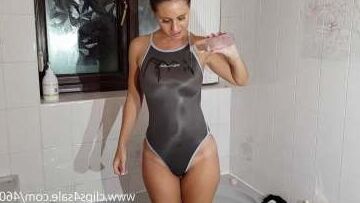 Soaking wet swimsuit