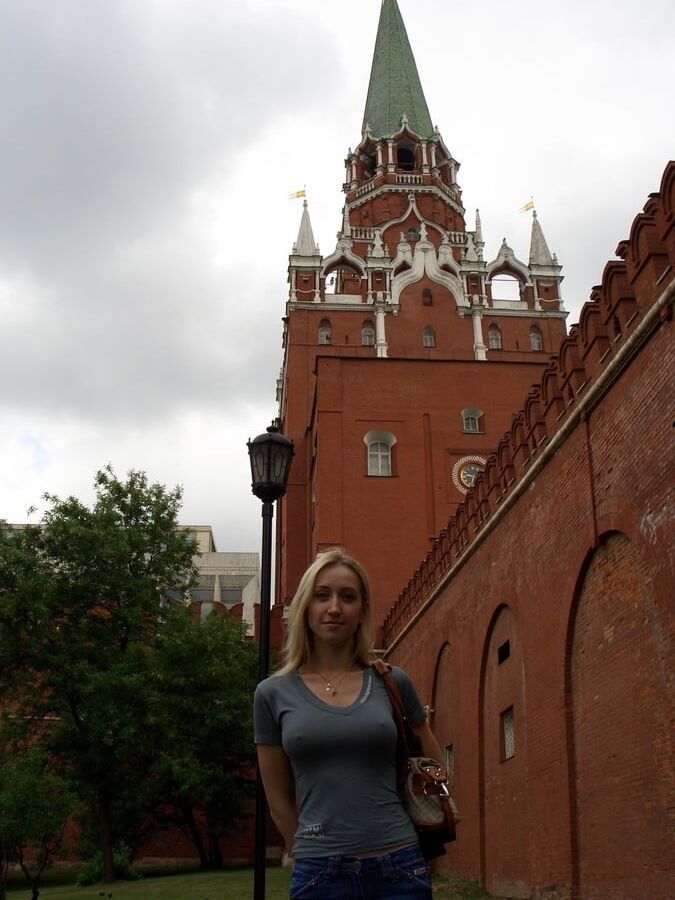 Amazing young Blonde shows perfect body private in public