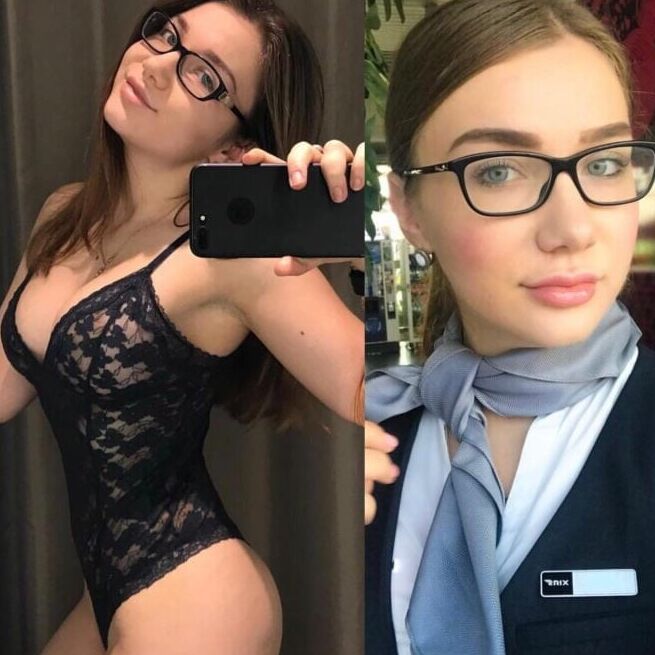 dressed undressed stewardesses