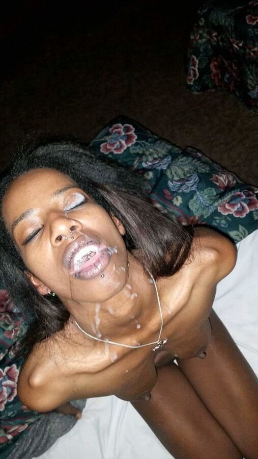 Sweet Ebony girl with man