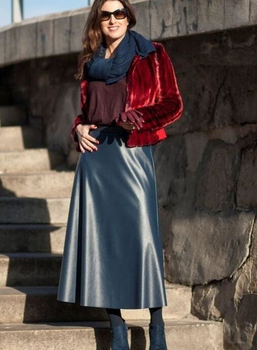 Blue Leather Skirt - by Redbull
