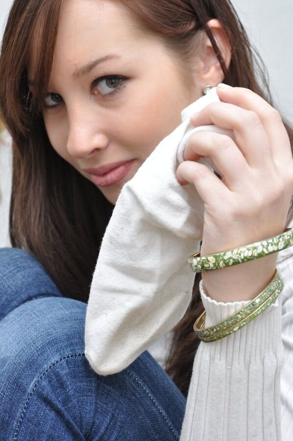 Beautiful Brunette with Stinky Feet
