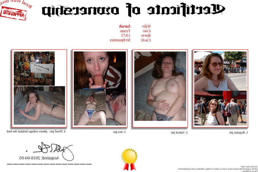 Slut Certifacte of Ownership