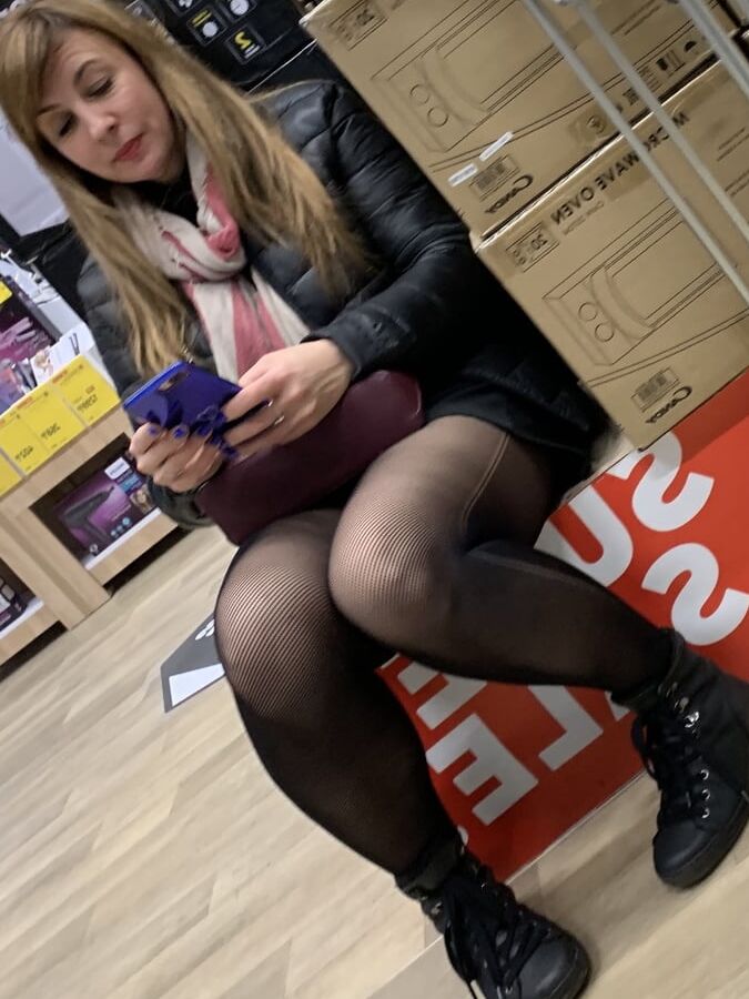 Lady beauty foot in pantyhose