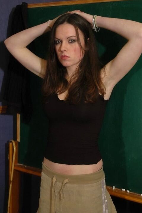 Girl prepares herself for punishment