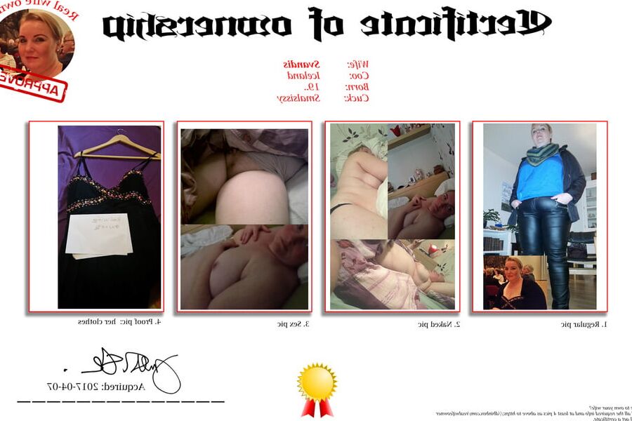 Slut Certifacte of Ownership