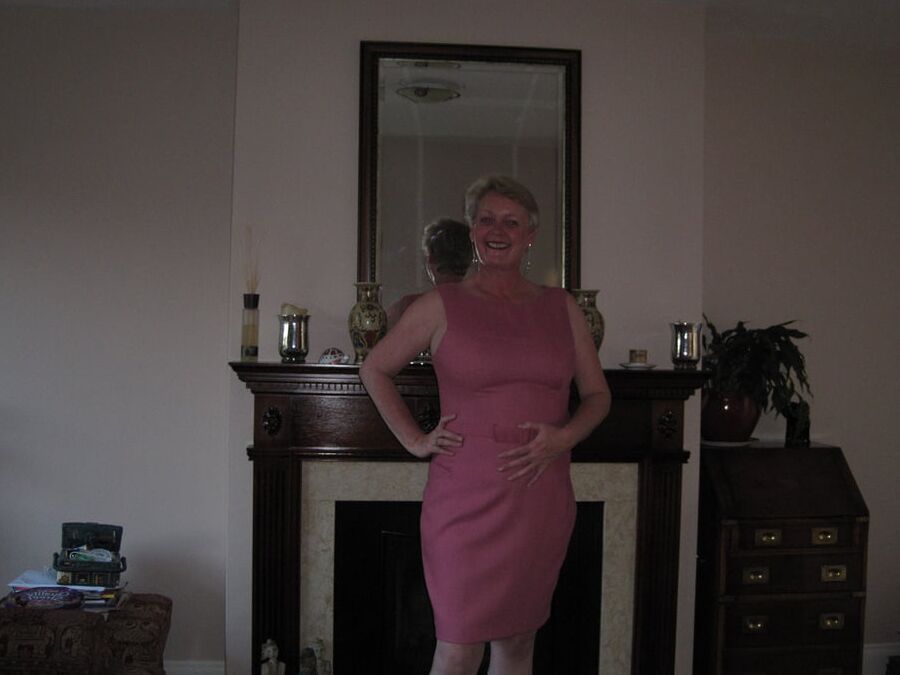 . Mature English wife poses for hubby