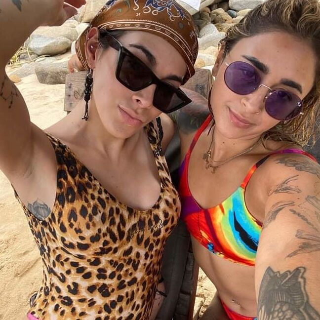 Swimwear selfies