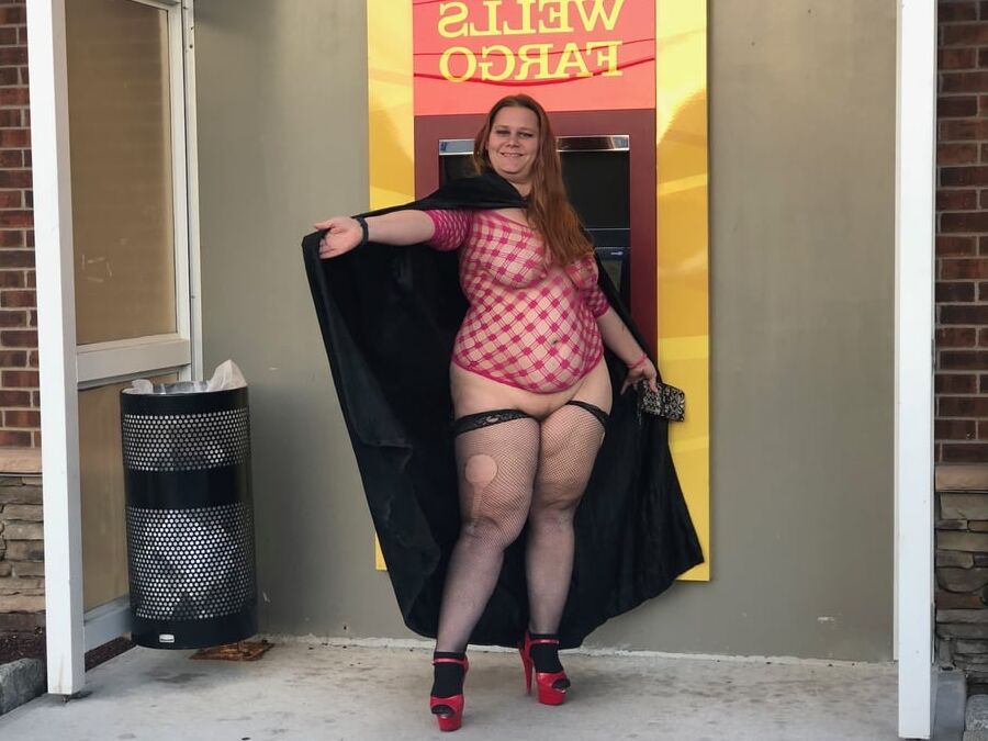 posing outside