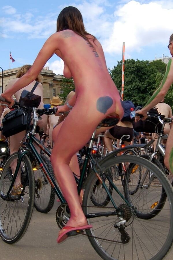 Red Body Paint London WNBR (word naked bike ride)