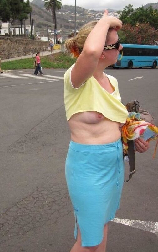 going bra less!
