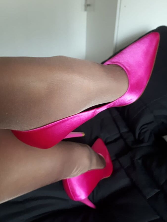 Wifes nylon lefs