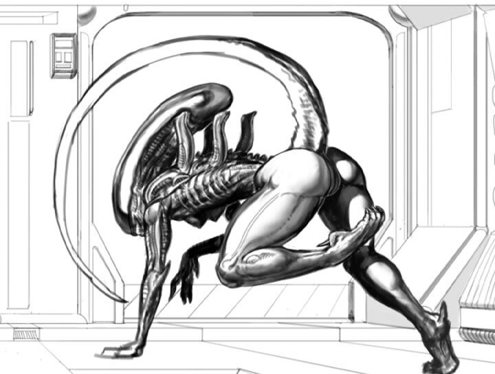 Aliens porn and pinups: Sexy xenomorphs