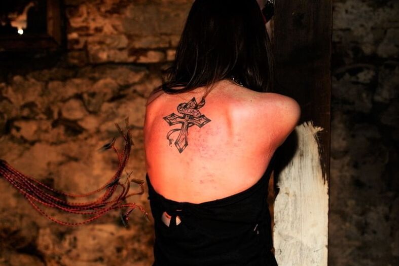 Back flogging for her girlfriend