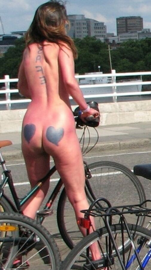 Red Body Paint London WNBR (word naked bike ride)
