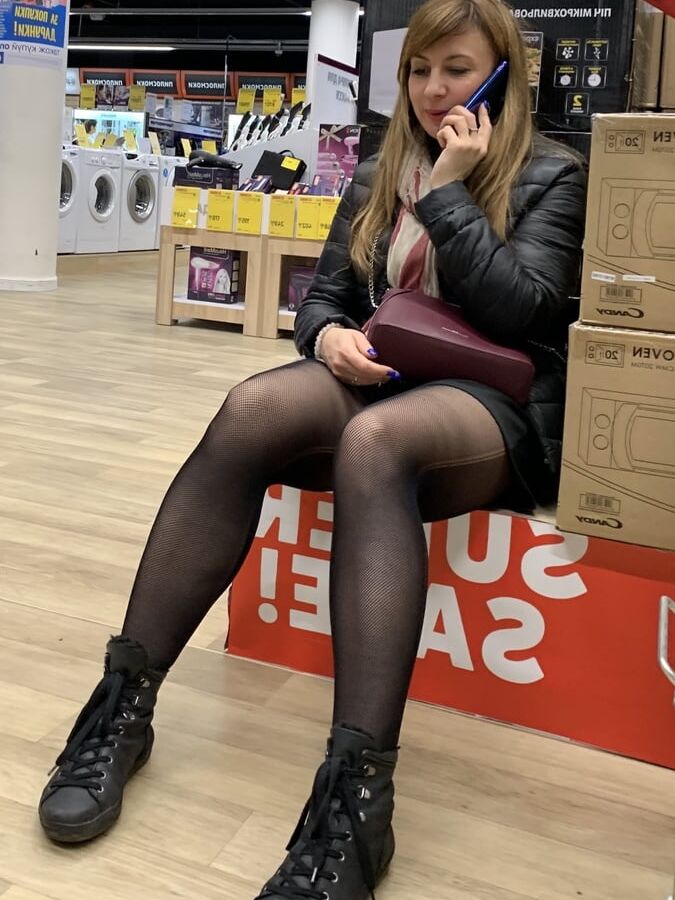 Lady beauty foot in pantyhose