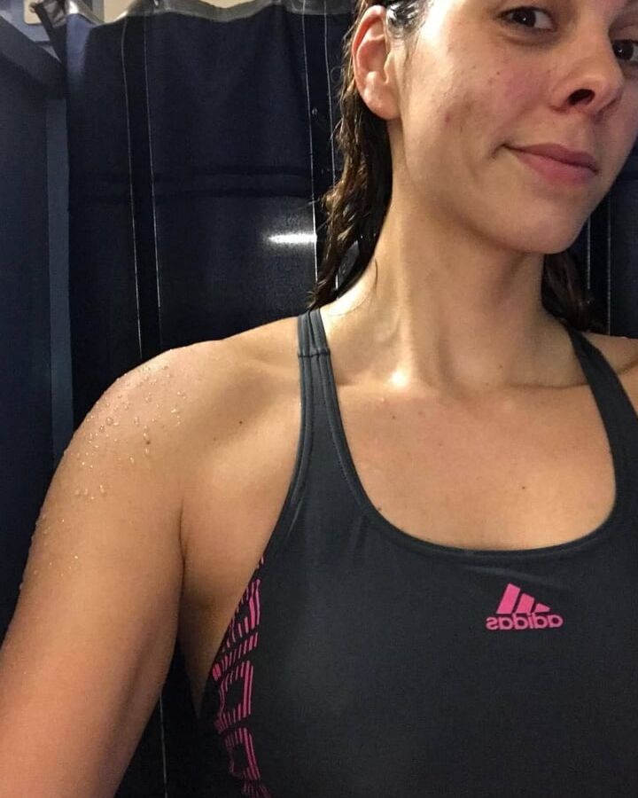 Women in Adidas sports swimsuits