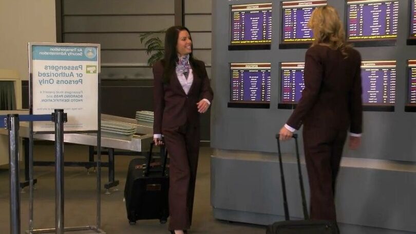 Sexy hot Chloe - flight attendant