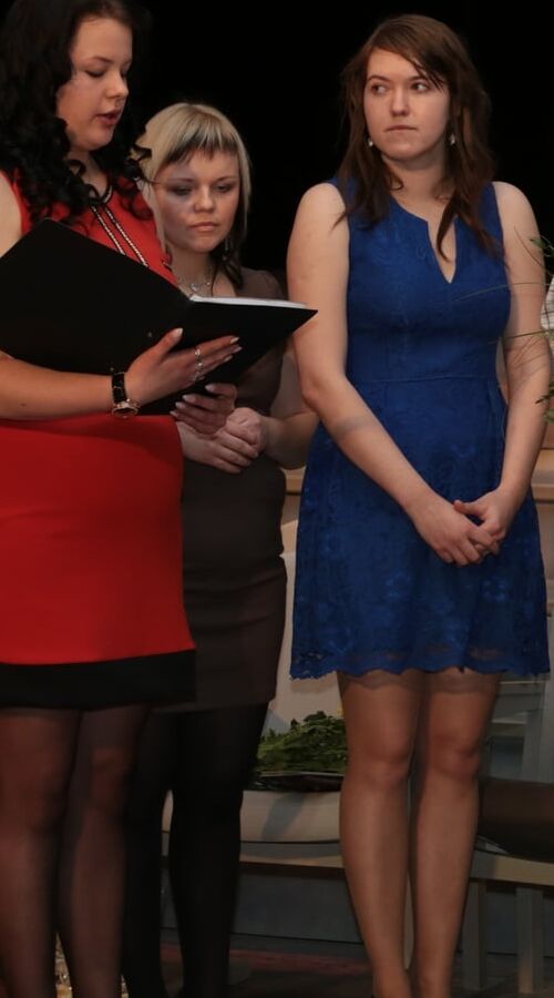 Graduation Girls in Pantyhose