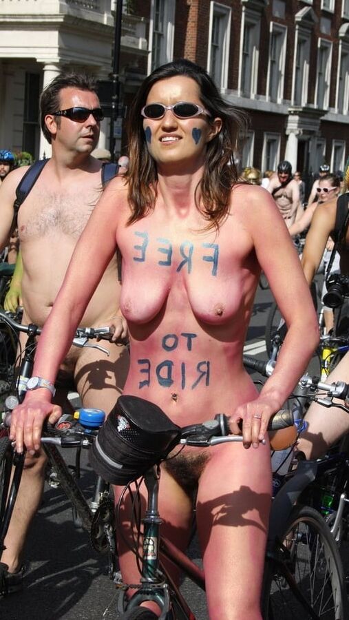 Red Body Paint London WNBR (word naked bike ride)