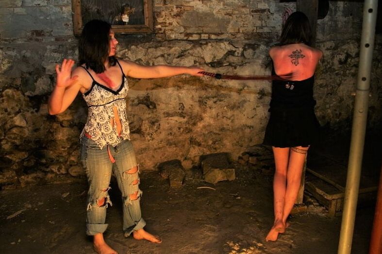 Back flogging for her girlfriend