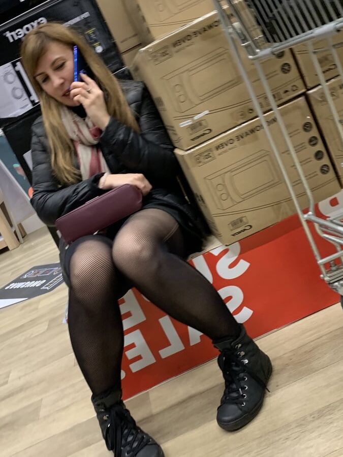 Lady beauty foot in pantyhose