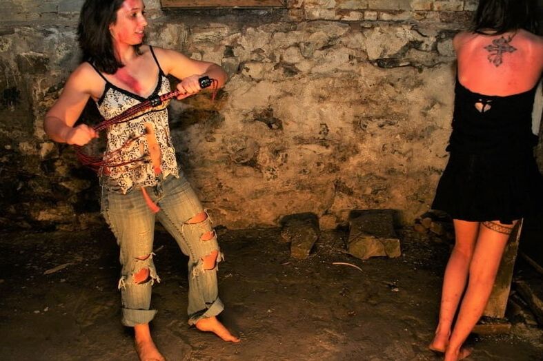 Back flogging for her girlfriend