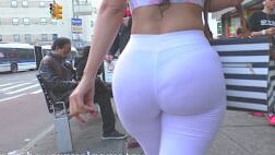 Big ass um white legging