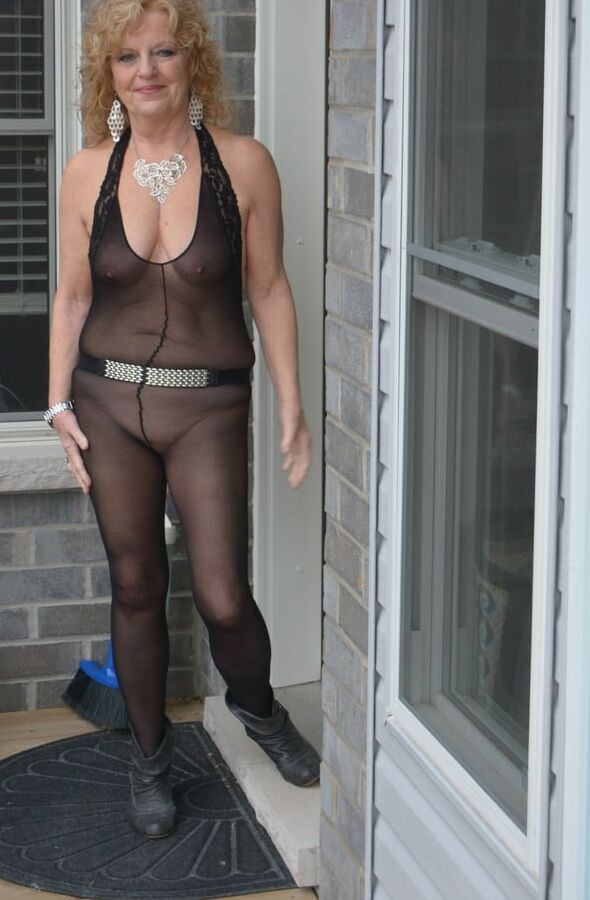 Sheer Black Body Stocking