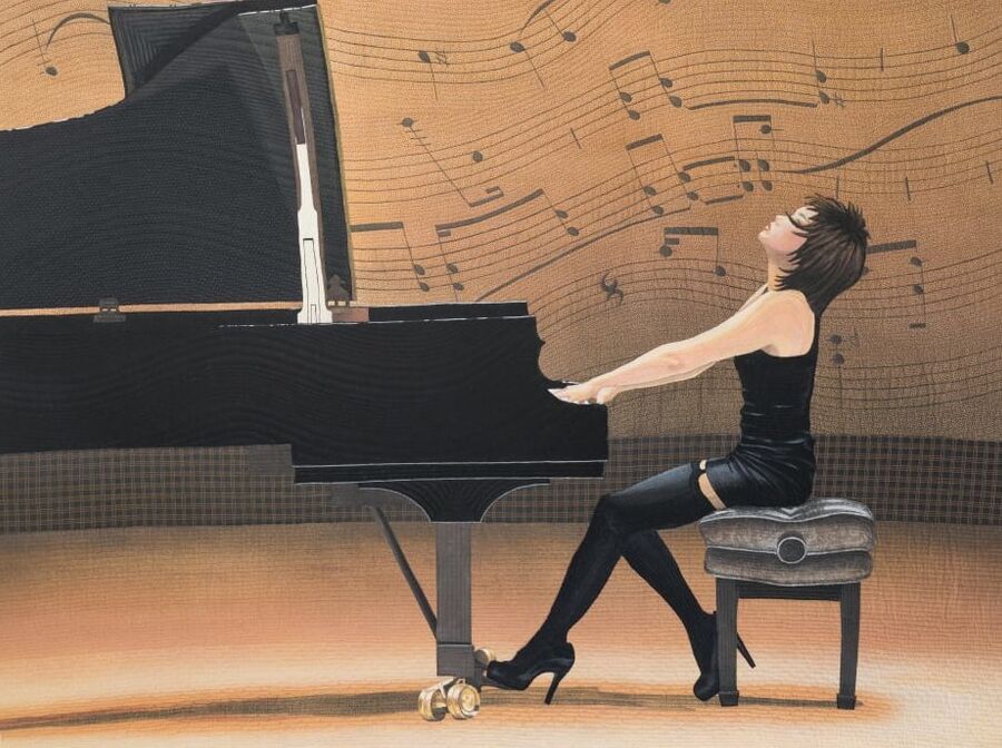 Hard-on in concert hall