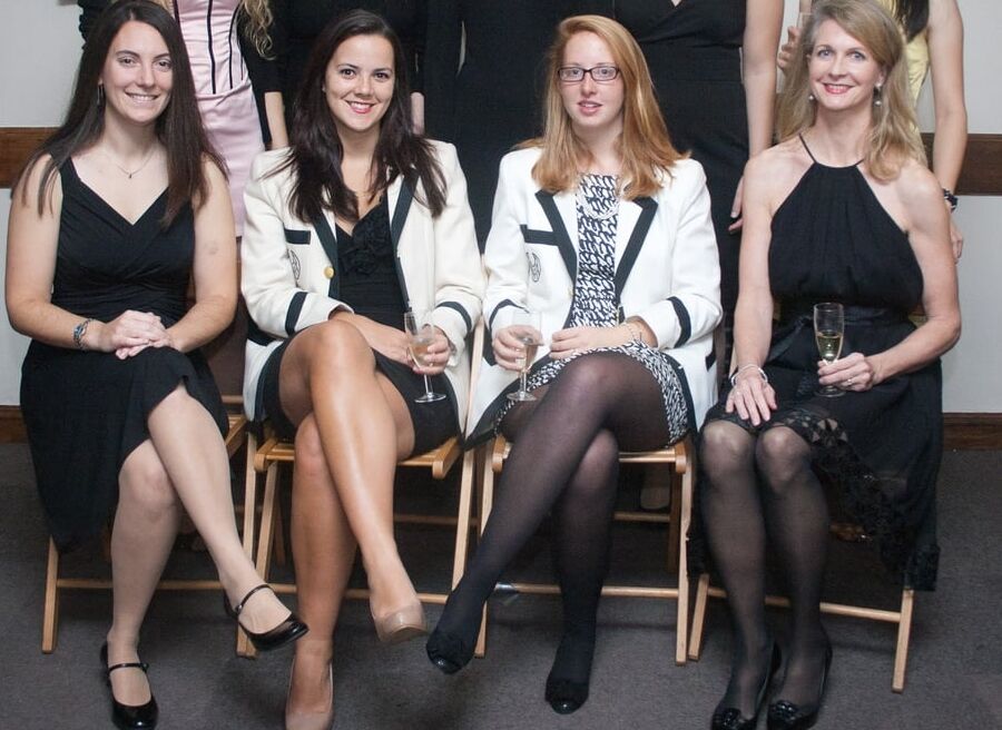 Boat Club Posh Girls in Pantyhose