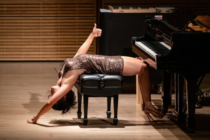 Hard-on in concert hall