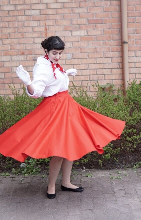 Skinny pretty girls in ballet flat shoes
