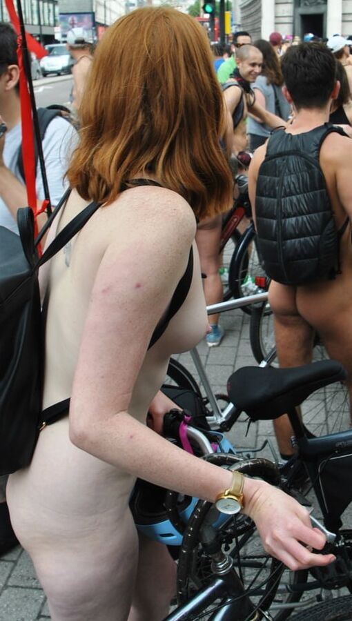 Not Asking For It Redhead London world naked bike ride
