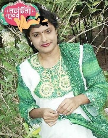 Village aunty in garden