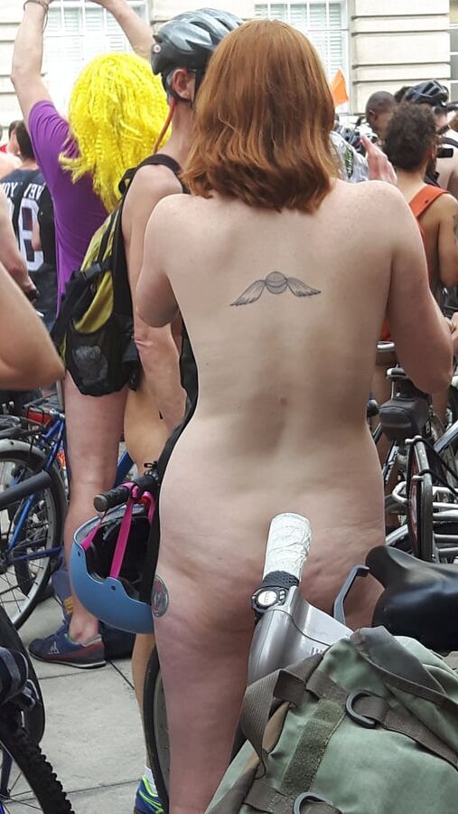 Not Asking For It Redhead London world naked bike ride