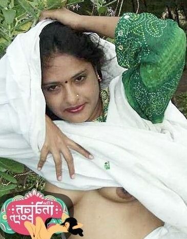 Village aunty in garden