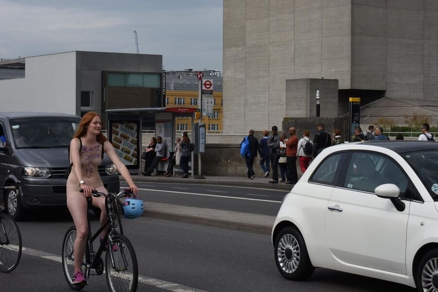 Not Asking For It Redhead London world naked bike ride